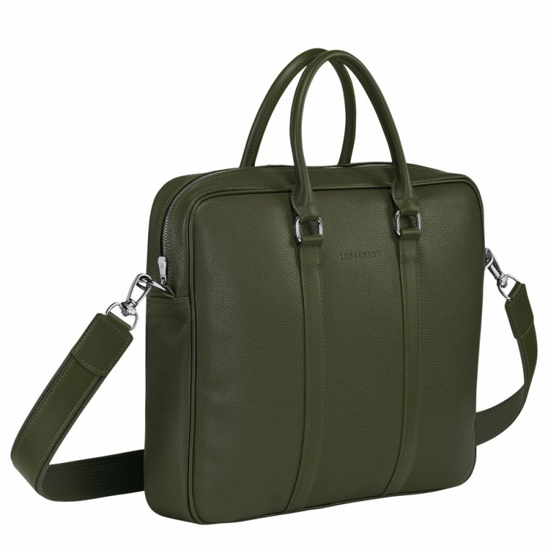 Green Longchamp Le Foulonne S Women's Briefcase Bags
